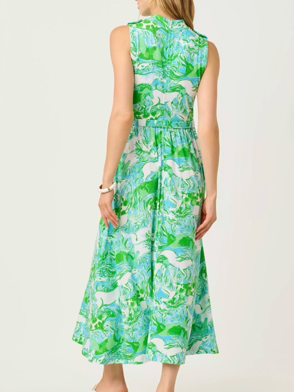 Lilly Pulitzer Colman Midi Dress in Galloping Gals 1976 Print - Picture 2 of 8